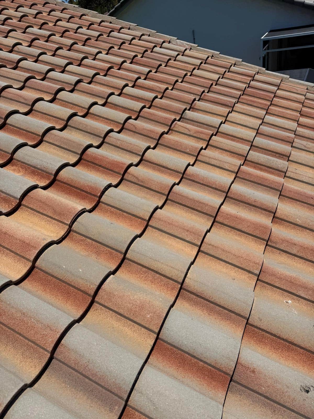 Finished terracotta tile roof after structural repair